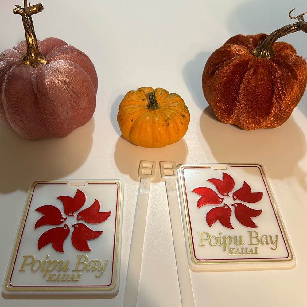 Poipu Bay Kauai vintage golf tags